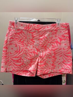 NWT Hot Pink Brocade J.Crew Mini short w/ side zip